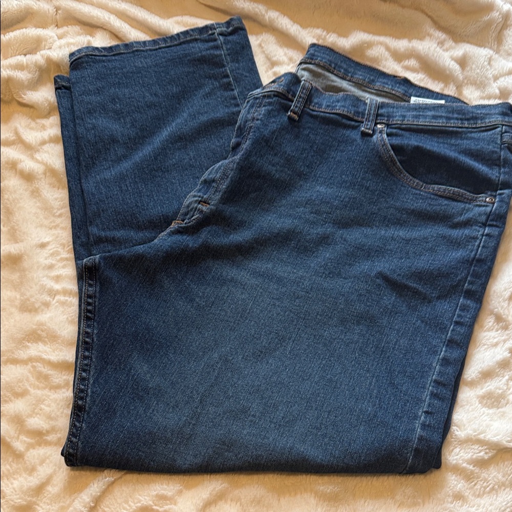 Wrangler Men’s Straight Fit Dark Blue Denim Jeans